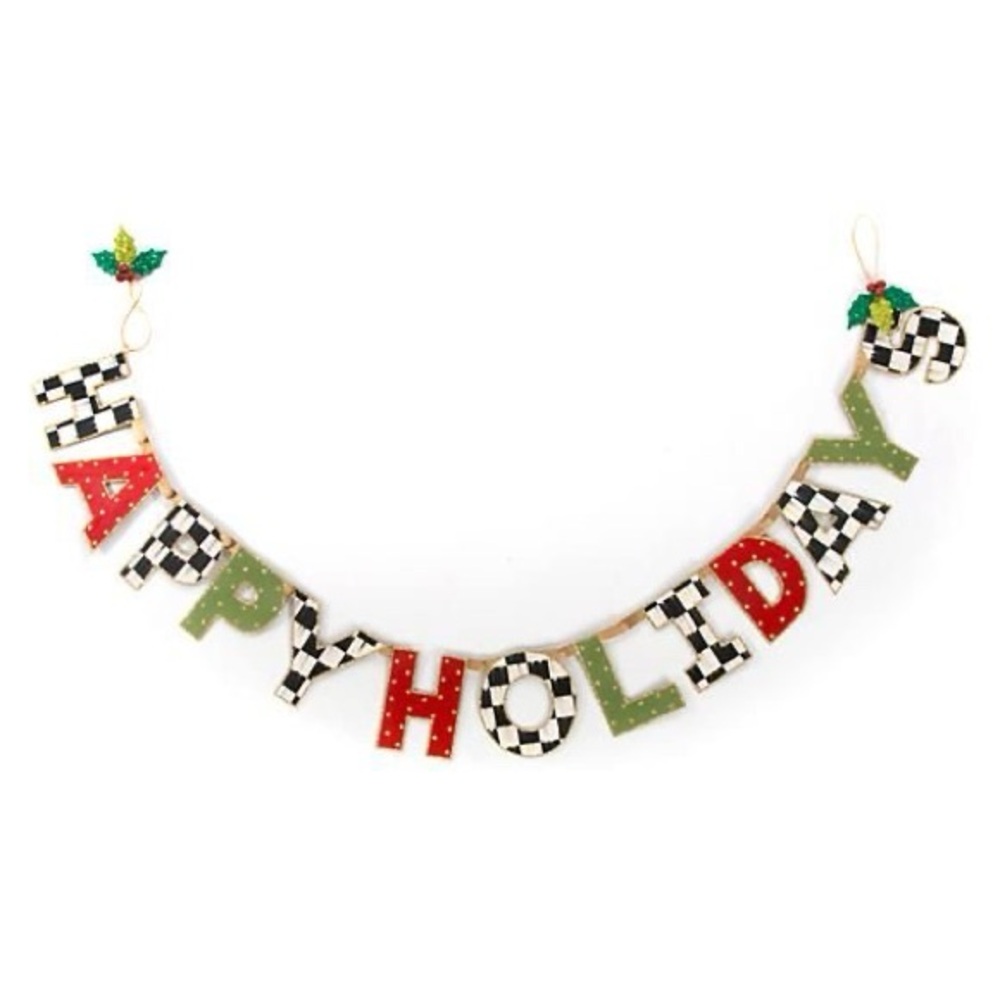 Mackenzie-Childs Happy Holidays Banner